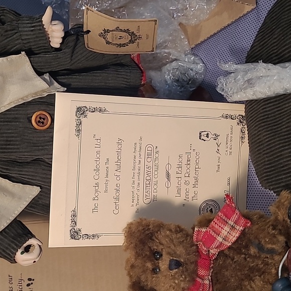 Boyds Yesterdays' Child Limited Edition Anne & Rockwell The Masterpiece Doll - Picture 4 of 8